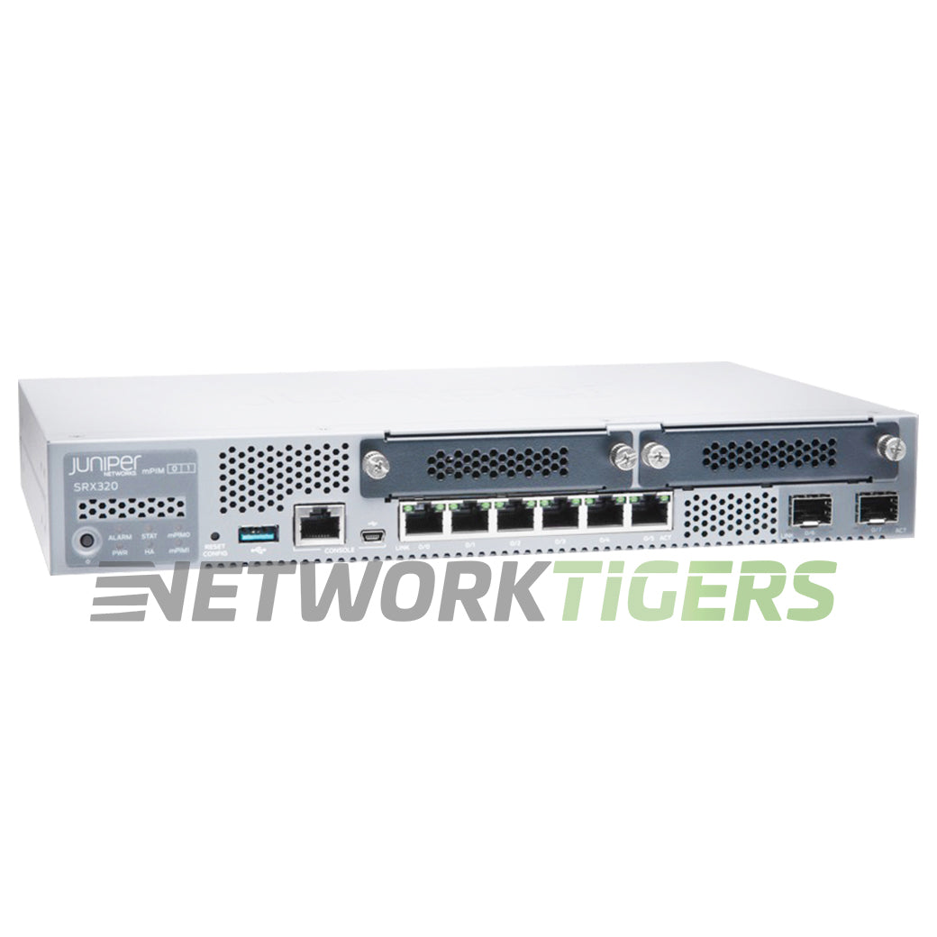 Juniper SRX320-SYS-JB 1Gbps 6x 1GB RJ45 2x 1GB SFP Gateway w/ Junos Services
