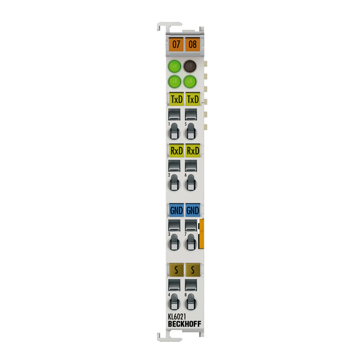 KL6021 | Beckhoff Bus Terminal 1-Channel Serial Communication Interface, RS422/RS485