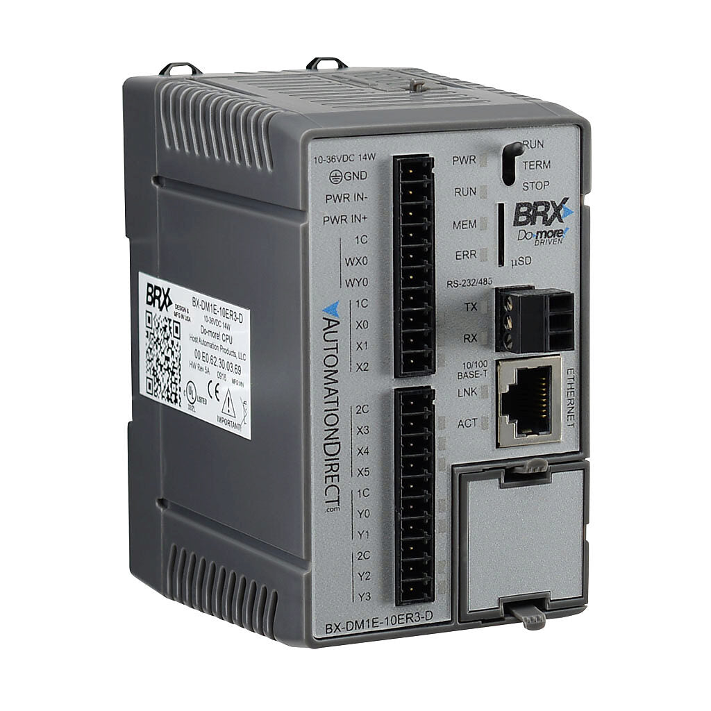 BX-DM1E-10ER3-D | Automation Direct BRX Micro PLC with Ethernet and Mixed I/O