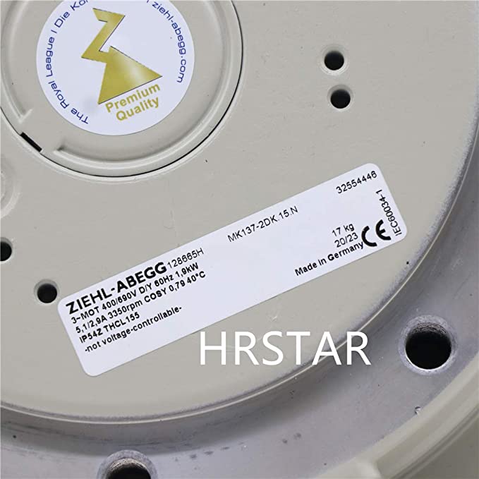 ZIEHL-ABEGG MK137-2DK.15.N Centrifugal Fan 1.9kW 3350RPM 3~400/690V | Article 128665H