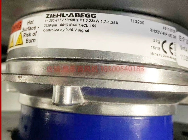 GR22V-4IP.ZC.BR RH22V-6IP.0E.2R ZIEHL-ABEGG centrifugal fan 170W 1.75-1.45A