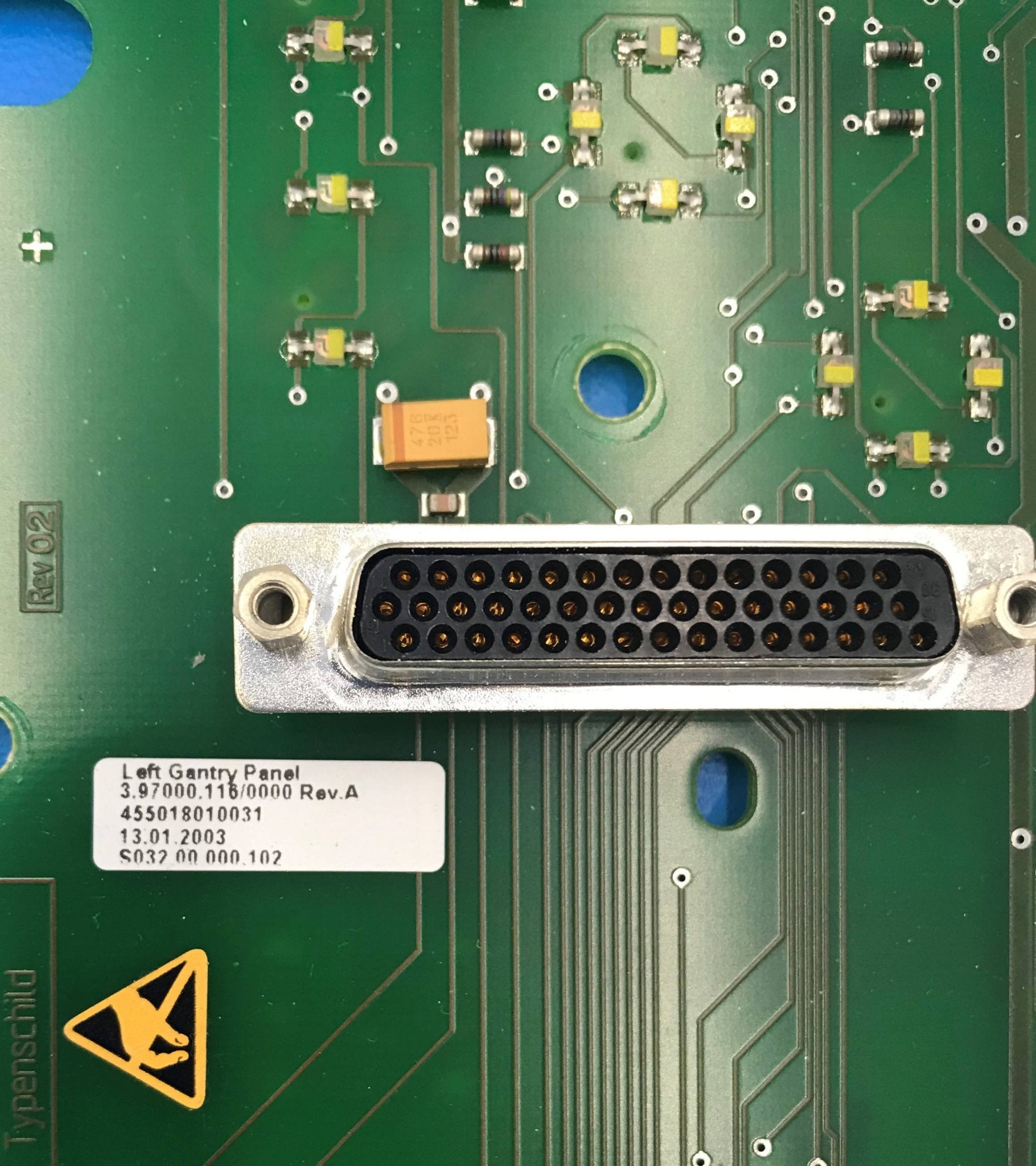 Left Gantry Panel PCB only (455018010031/4550 180 10031) Philips CT Brilliance