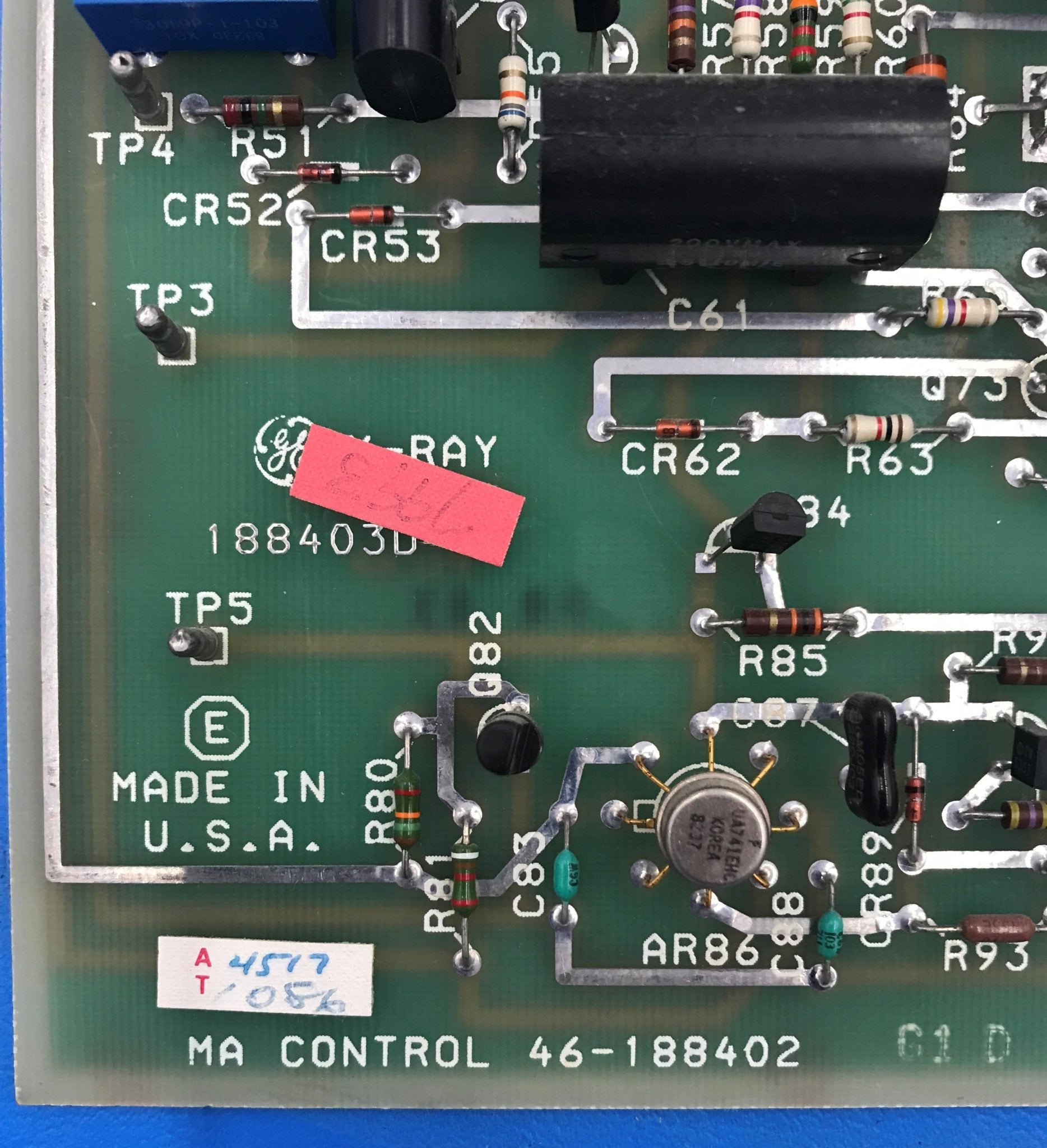 MA Control PCB (46-188402 G1 D) GE Advantx