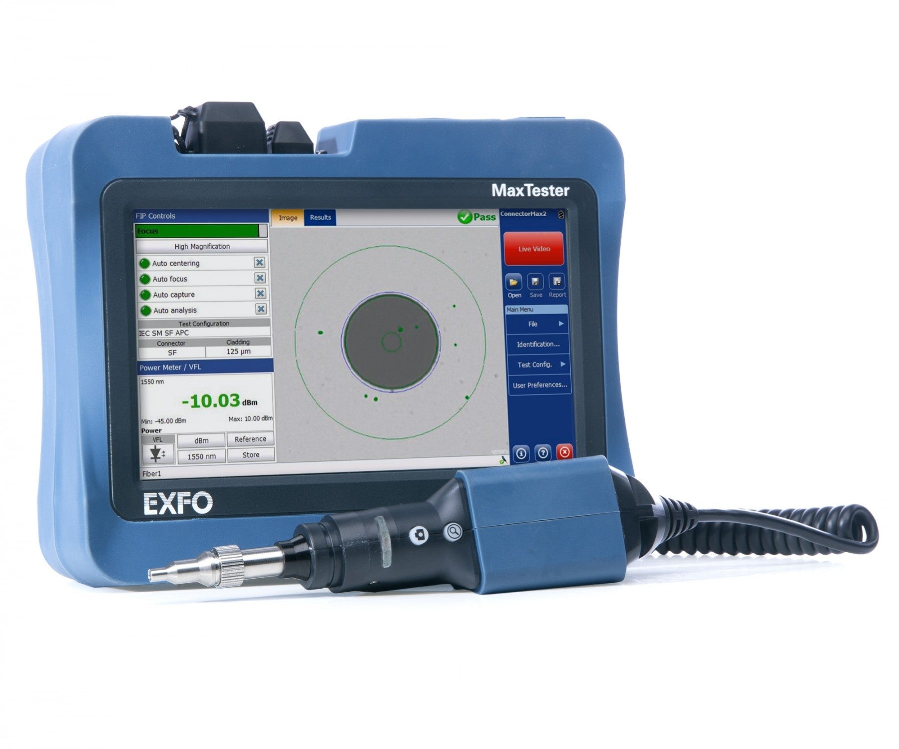 EXFO Max720C Quad IOLM 850/1300/1310/1550nm with VFL and Power Meter