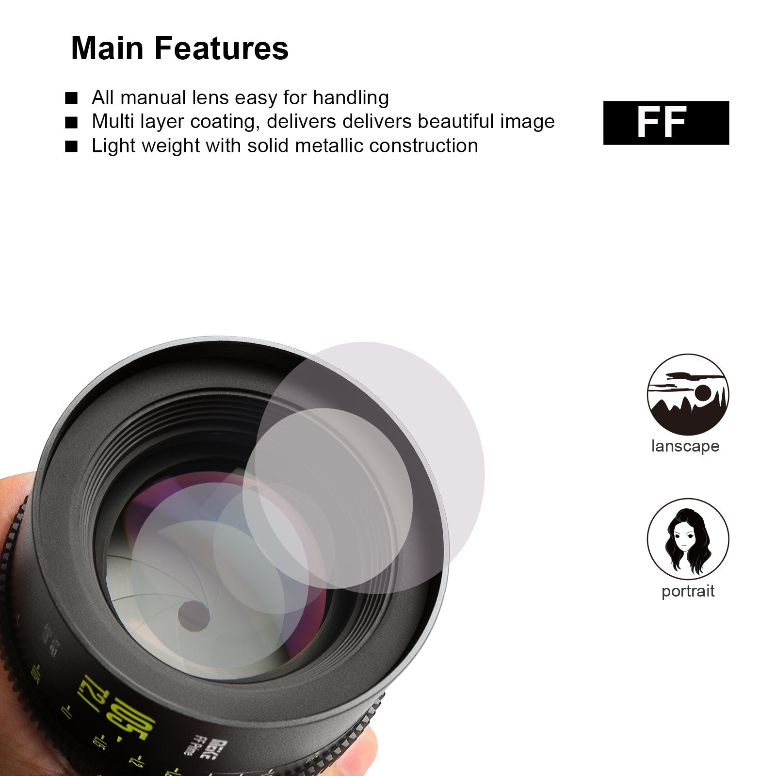 Meike Cinema Full Frame Cinema Prime 105mm T2.1 Lens (PL Mount)