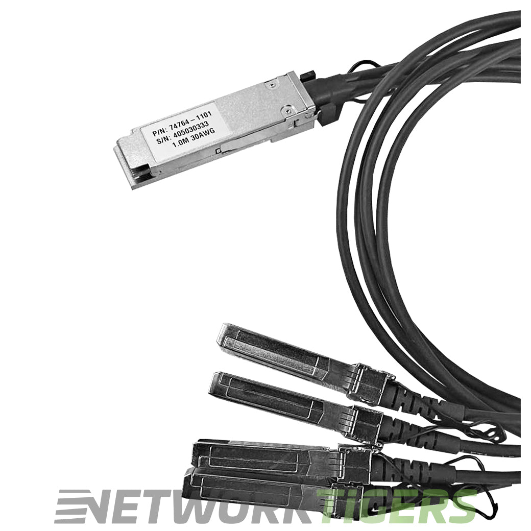 Molex 74764-1101 1m 40GB QSFP+ to 4x 10GB SFP+ Breakout Cable