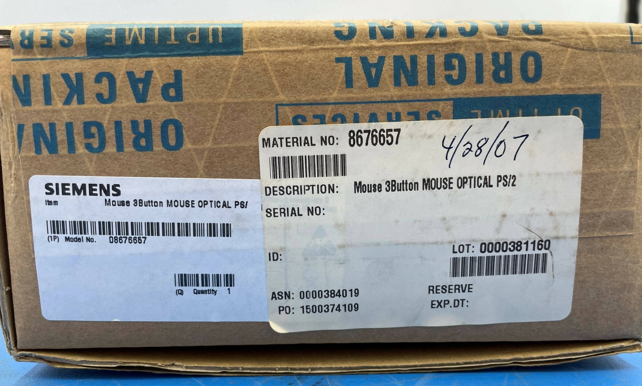 MOUSE 3 BUTTON OPTICAL PS/2 (08676657/8676657) SIEMENS