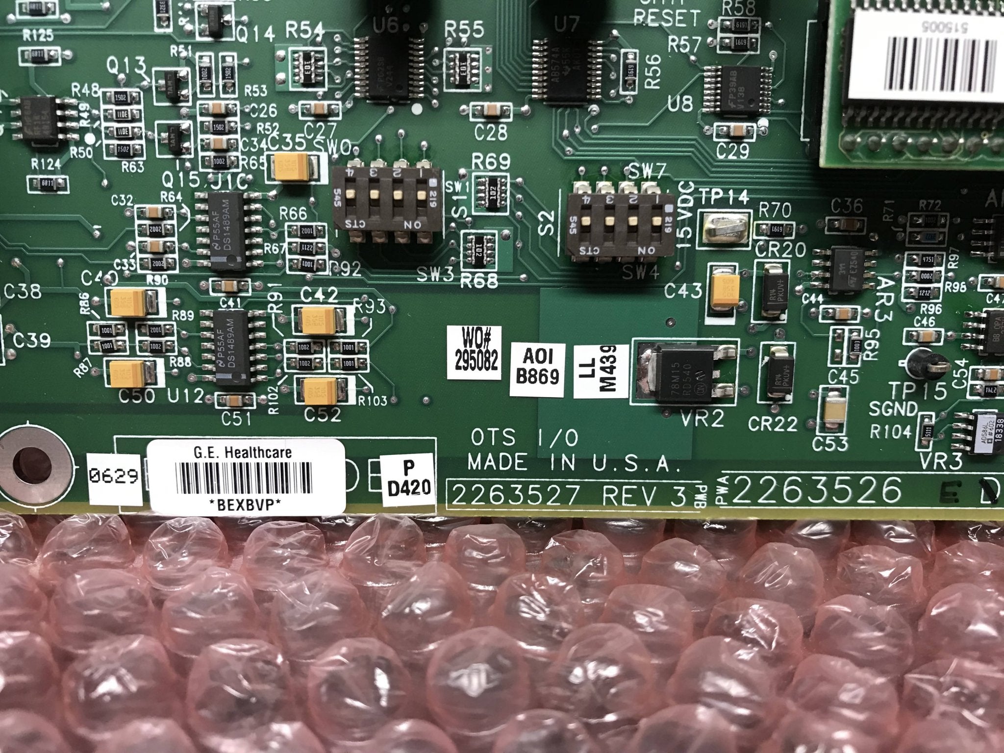 NEW OTS I/O Board (2263526/7 Rev 3) GE