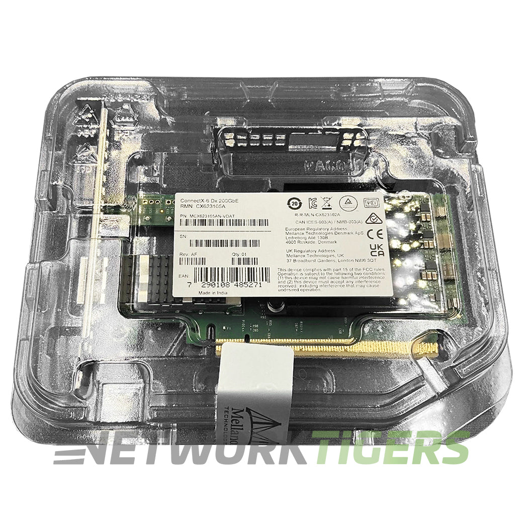 NEW nVidia Mellanox MCX623105AN-VDAT 1x 200GB QSFP56 PCIe 4.0 x16 No Crypto NIC