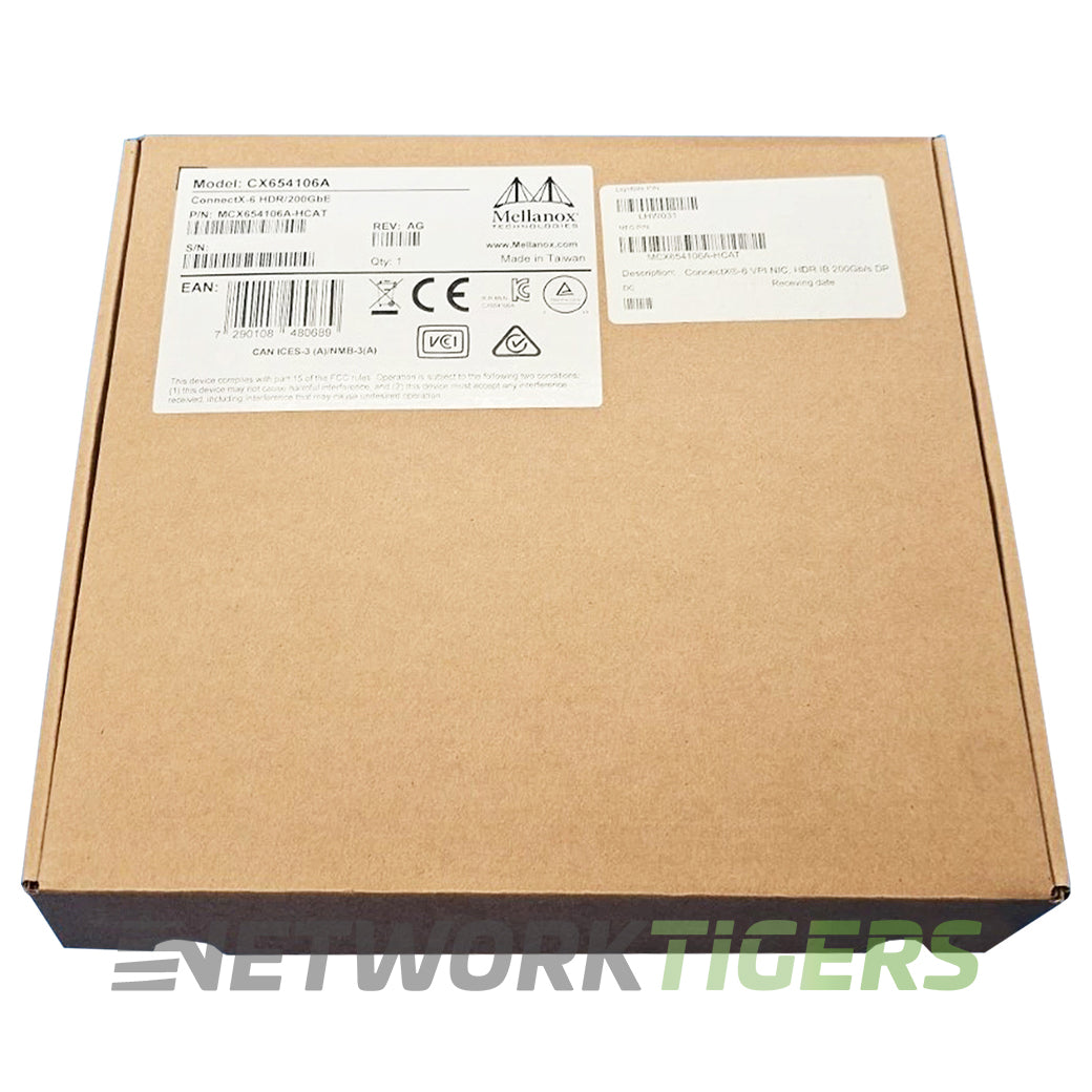 NEW nVidia Mellanox MCX654106A-HCAT ConnectX-6 2x 200GB QSFP56 PCIe3.0/4.0x NIC