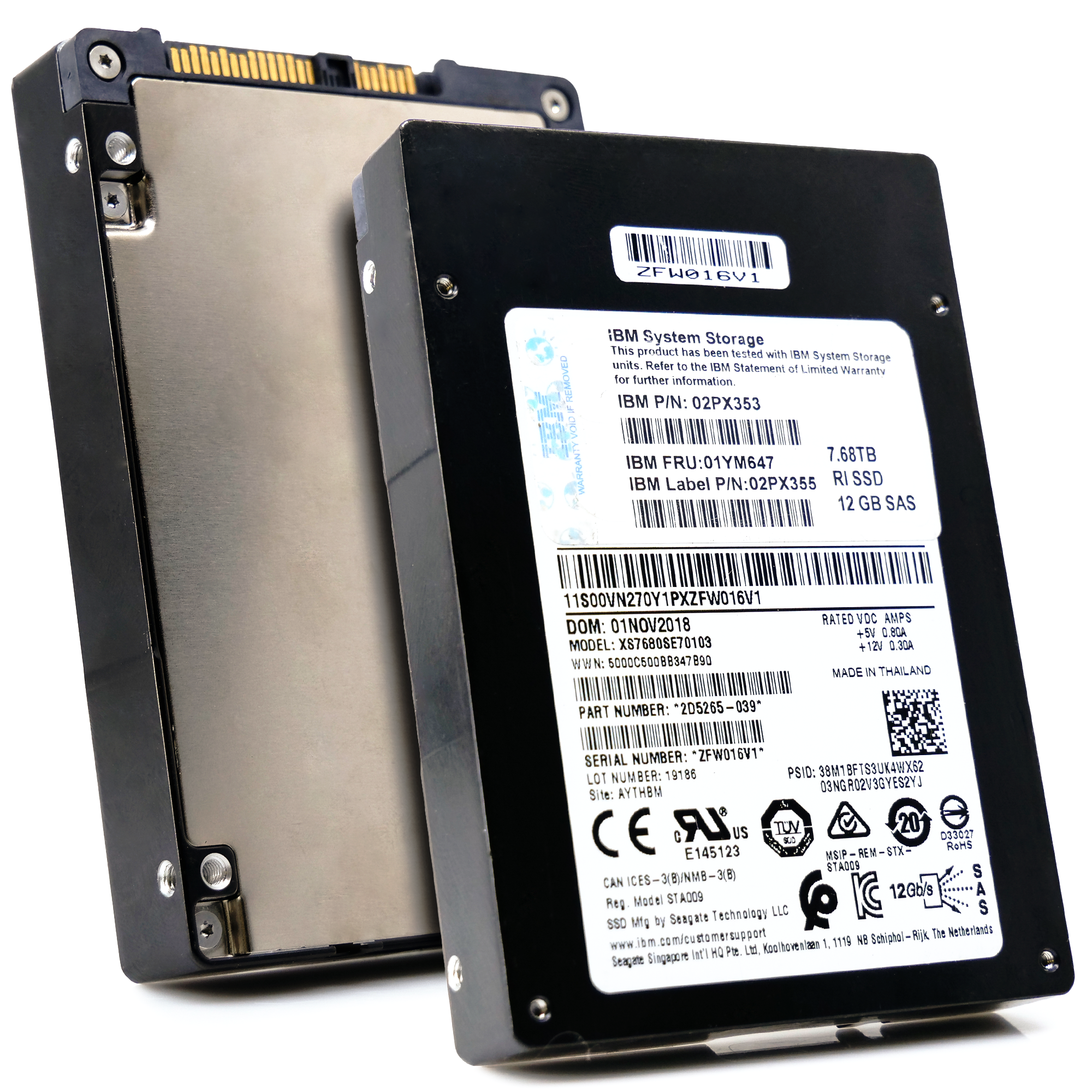 Seagate/IBM Nytro XS7680SE70103 7.68TB 1 DWPD SAS 12Gb/s 3d eTLC 2.5in Recertified Solid State Drive