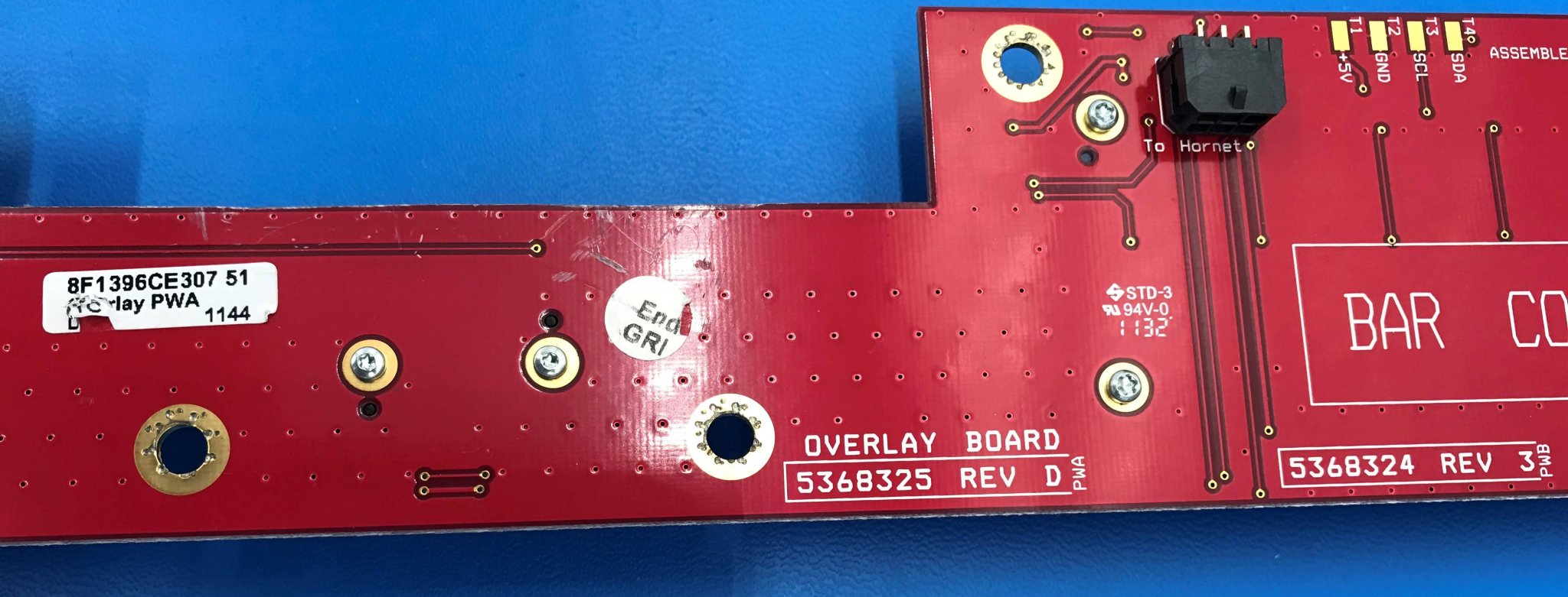 Overlay Board (5368325 Rev D) GE/Optima XR220