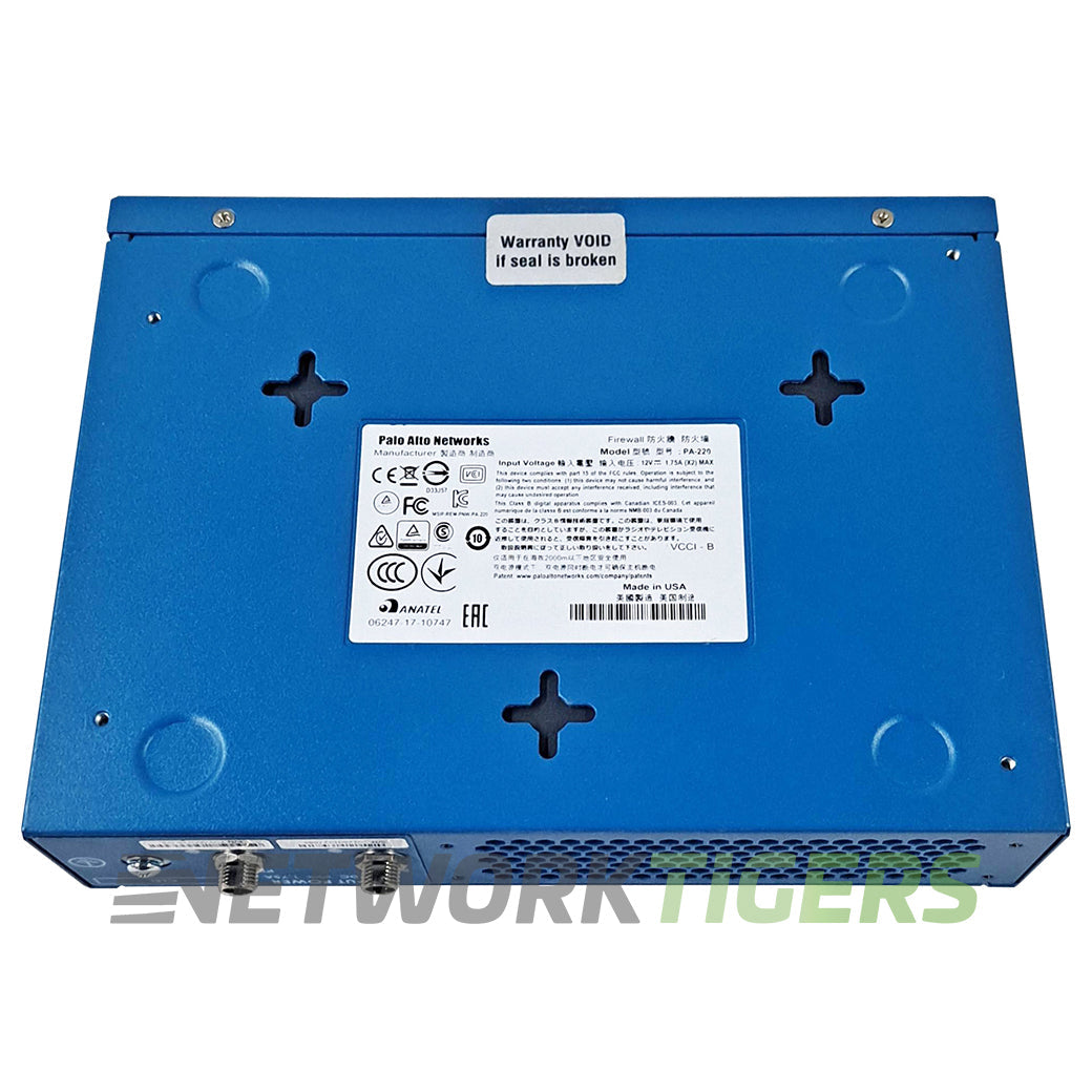 Palo Alto PA-220 Next Generation 500 Mbps 8x 1GB RJ45 Firewall w/adapter