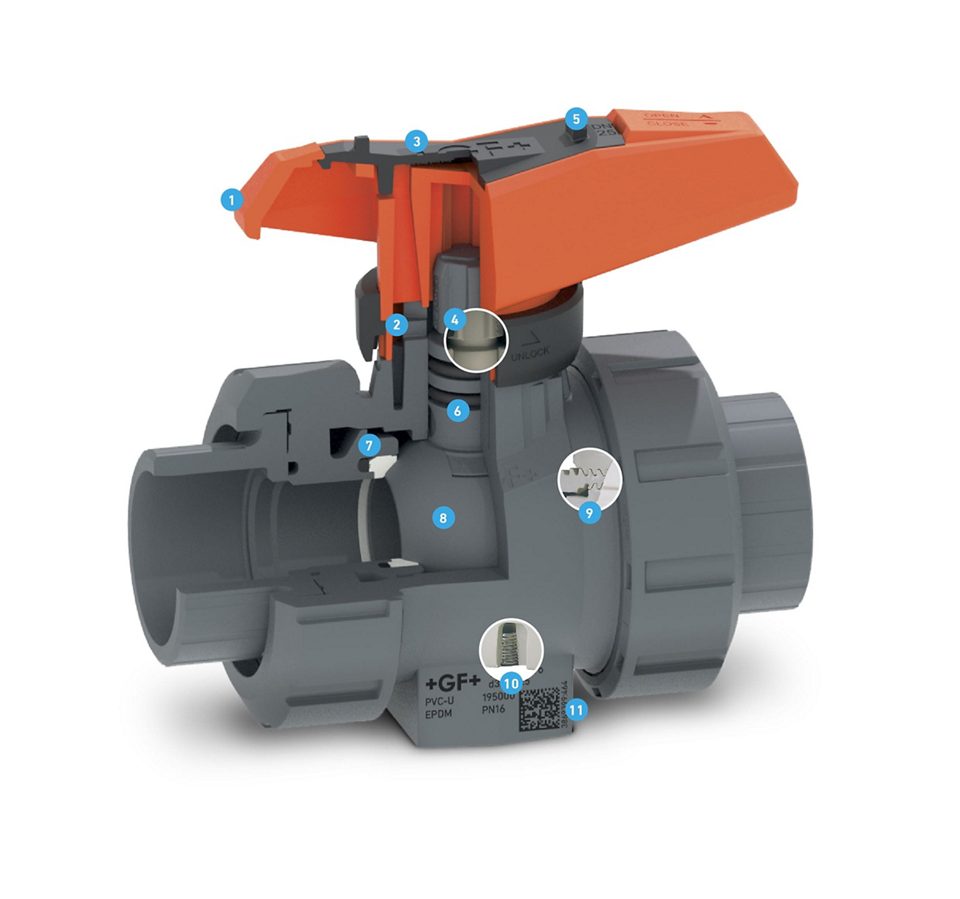 GF Piping Systems Type 546 Pro Modular Manual Ball Valve