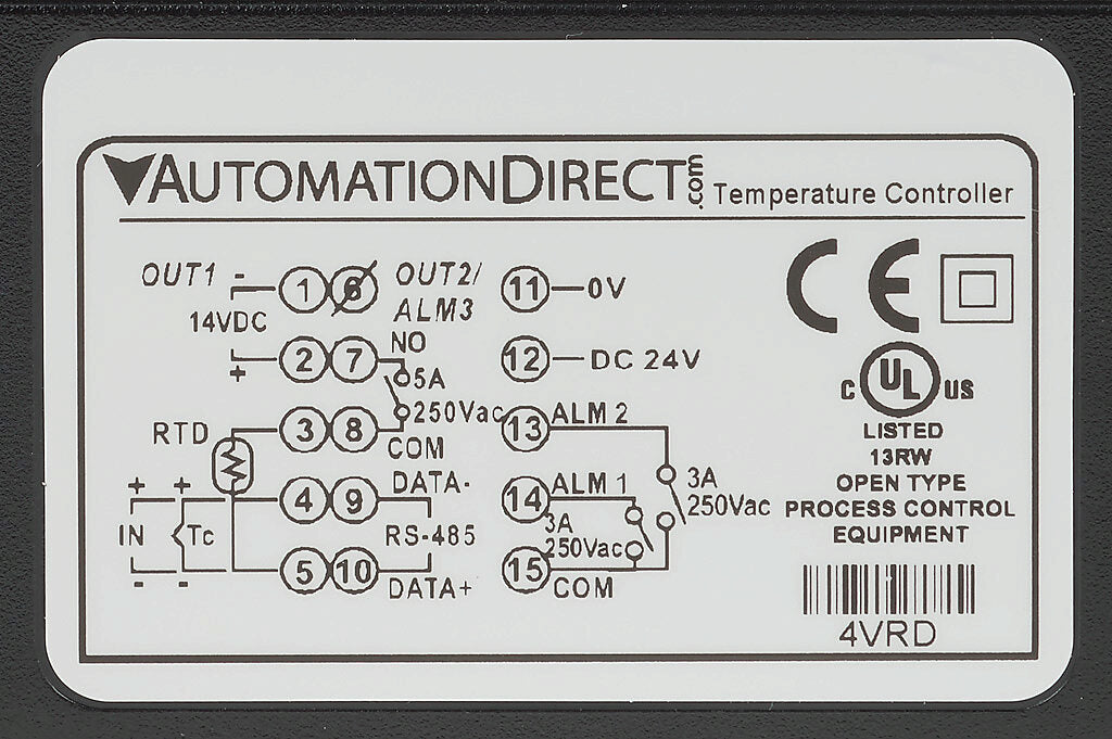 SL4848-VR-D | Automation Direct SOLO 1/16 DIN 24VDC Temperature Controller