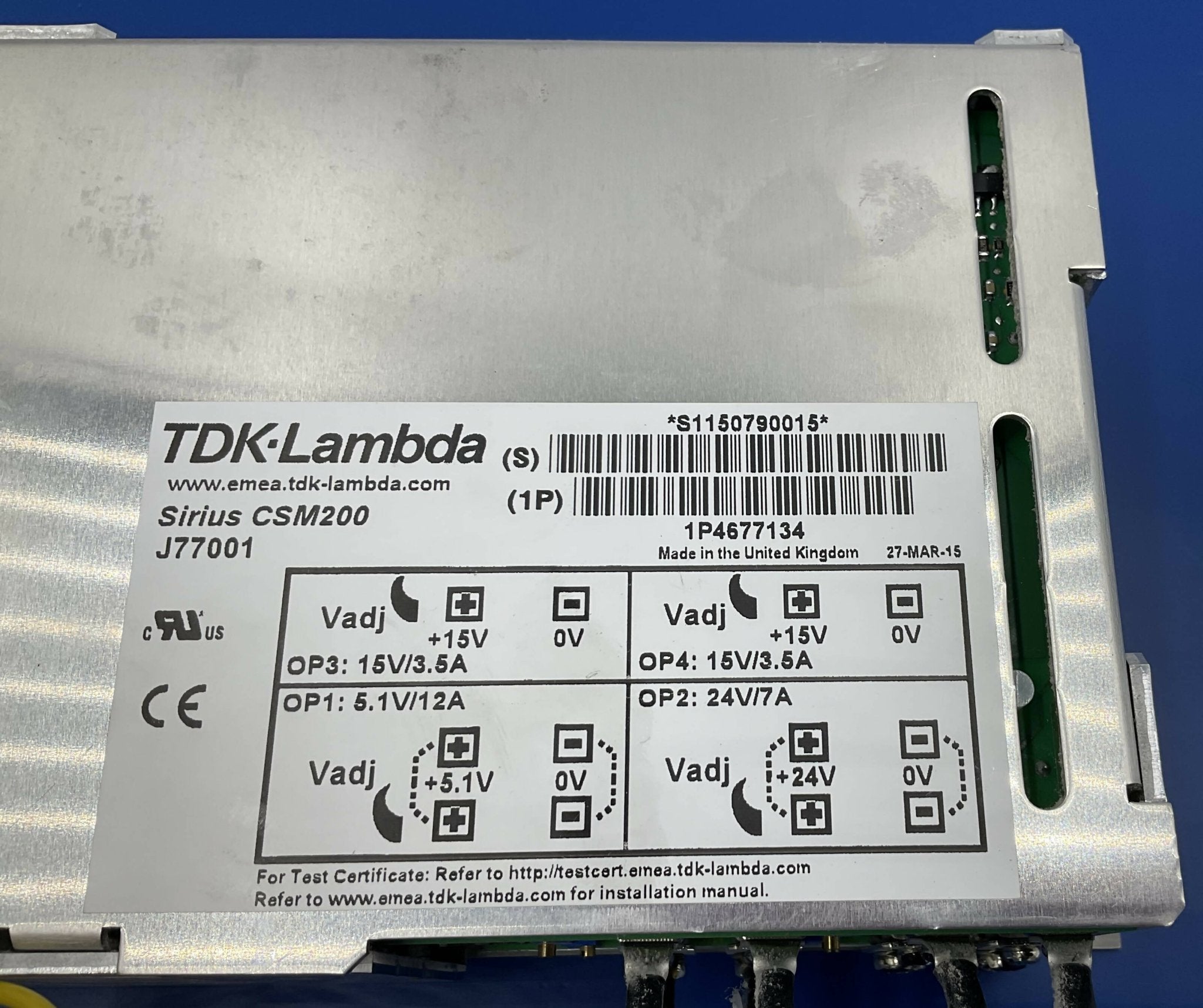 Power Supply CSM200/J77001er (4677134) SIEMENS/LAMBDA