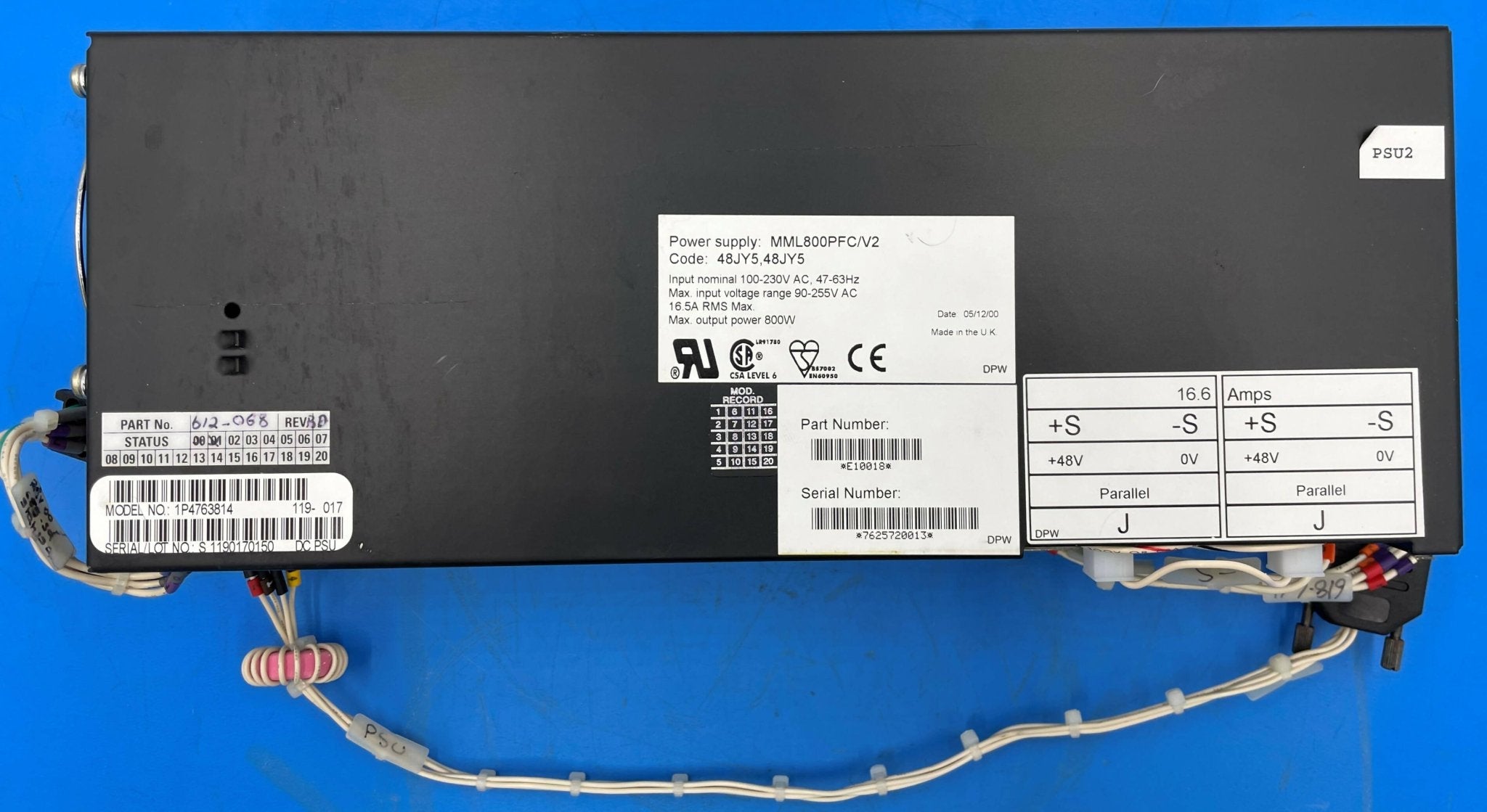 POWER SUPPLY DC 48V/800W OMEGA 800PFC (4763814/MML800PFC/V2) SIEMENS