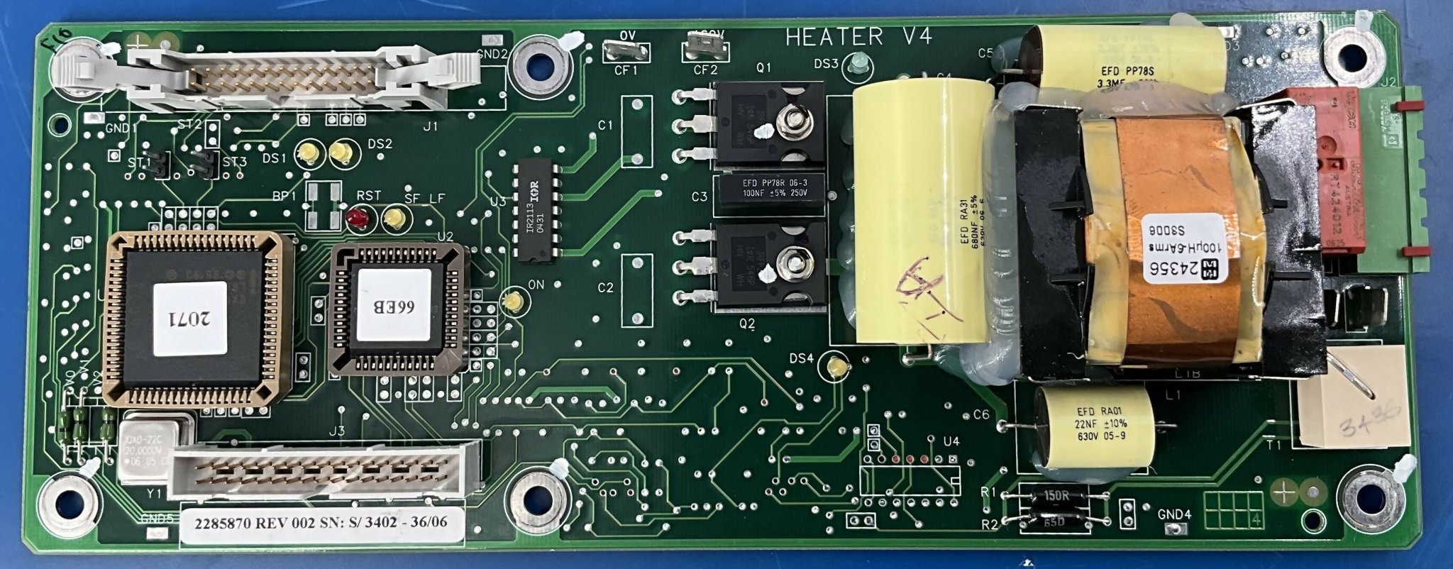 PROGRAMMED HEATER V4 BOARD (2285870 REV 002) GE
