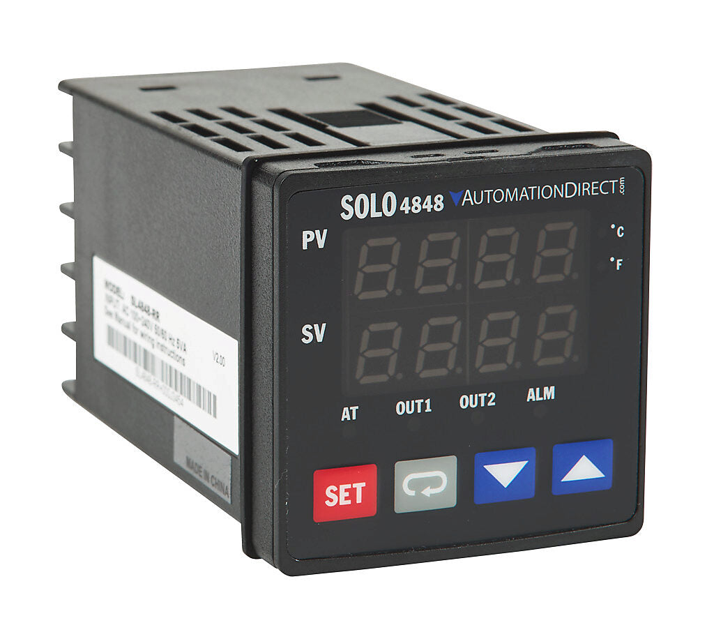 SL4848-RR | SOLO 1/16 DIN Temperature Controller Dual Relay RS-485