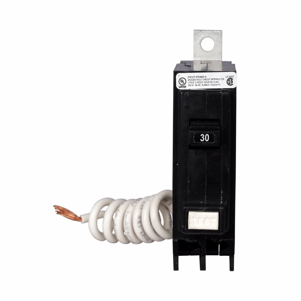 QBHGF1030 | Eaton 30A 1-Pole 120V Ground Fault Circuit Breaker, Bolt-On, 22kAIC