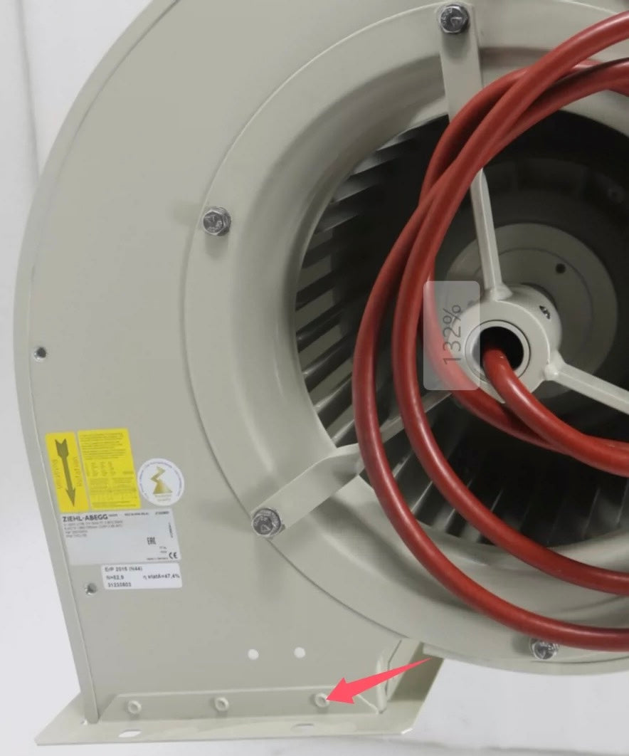 ZIEHL-ABEGG RD31S-VDW.6Q.AL Dual-Power Centrifugal Fan - Variable Speed 1300/1060RPM
