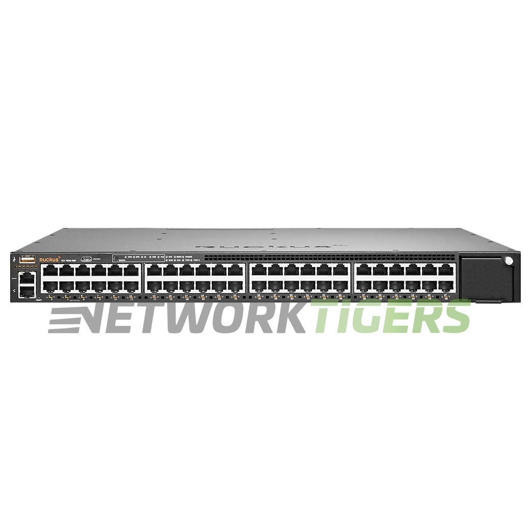 NEW Ruckus Brocade ICX7650-48P 48x 1GB PoE+ RJ45 4x 40GB QSFP+ Switch
