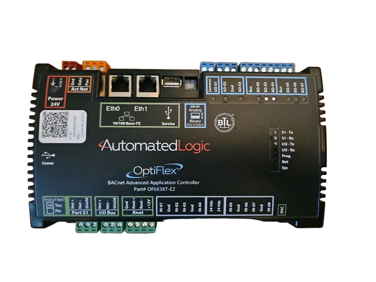 Automated Logic OF683XT-E2 OptiFlex Dual IP Single Equipment Controller BACnet HVAC