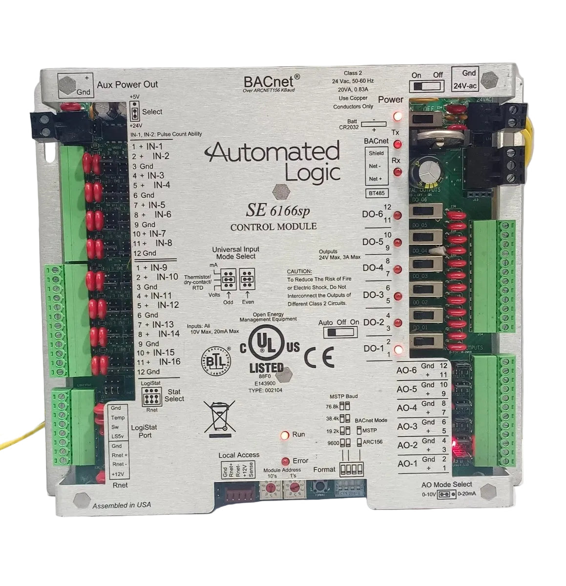 Automated Logic SE6166SP Programmable Building Automation Control Module 24VAC 28 Points