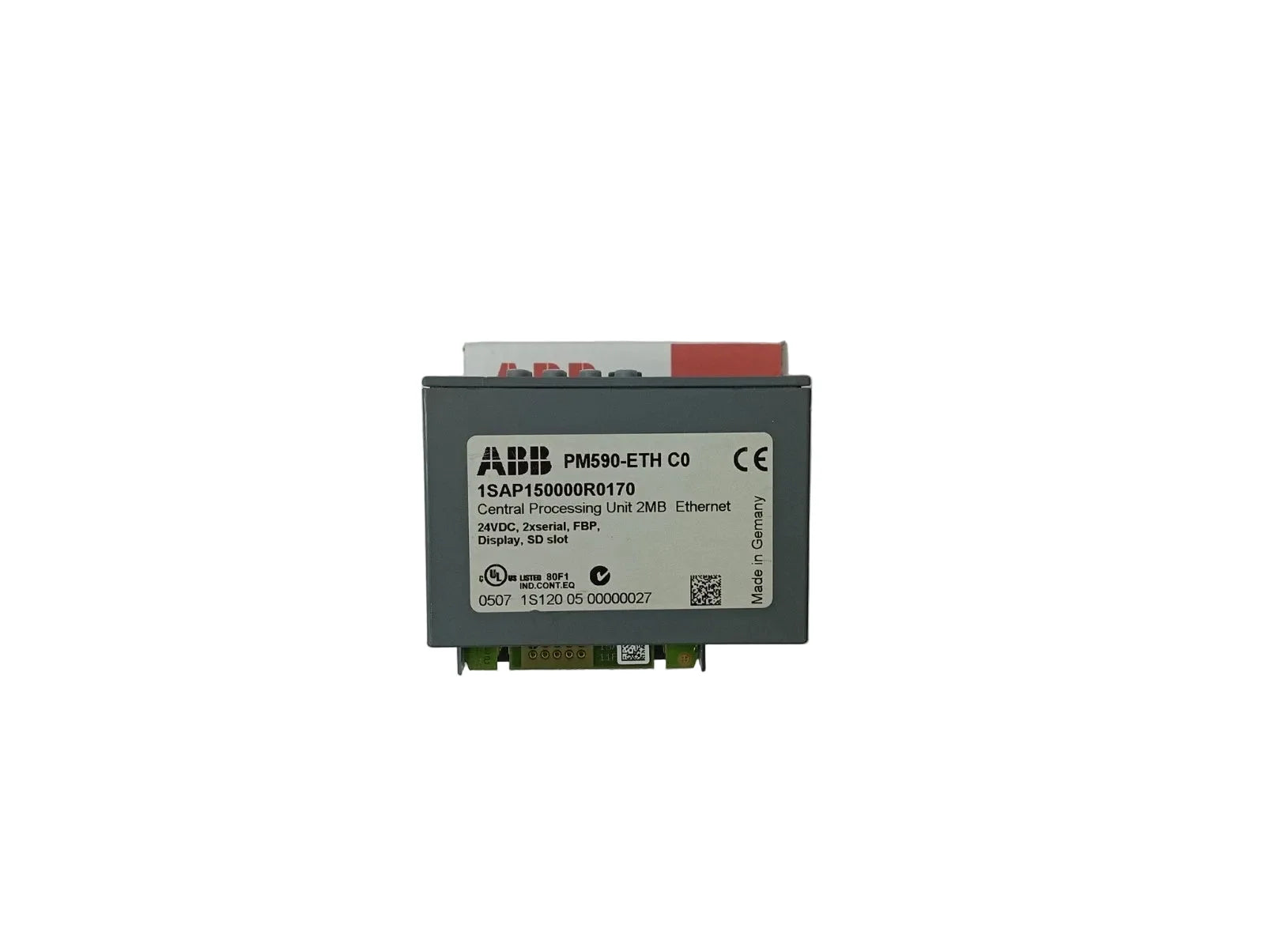 ABB 1SAP150000R0170 PM590-ETH AC500 PLC CPU Module 24VDC with Ethernet and 2MB Memory