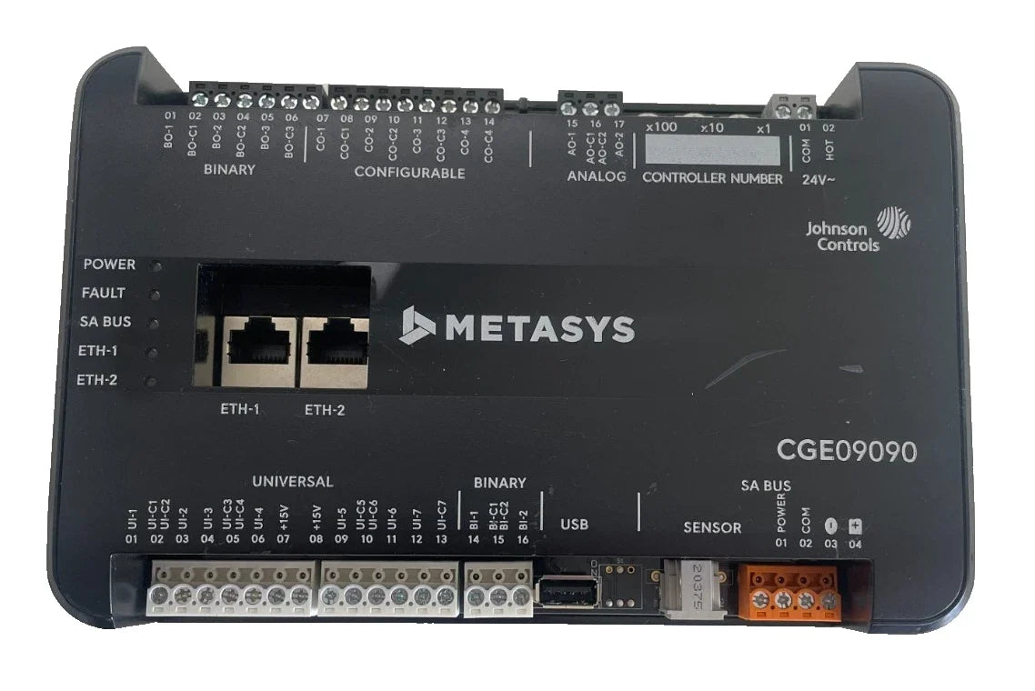 Johnson Controls M4-CGE09090-0 Metasys Ethernet 18-Point Application Controller for Building Automation
