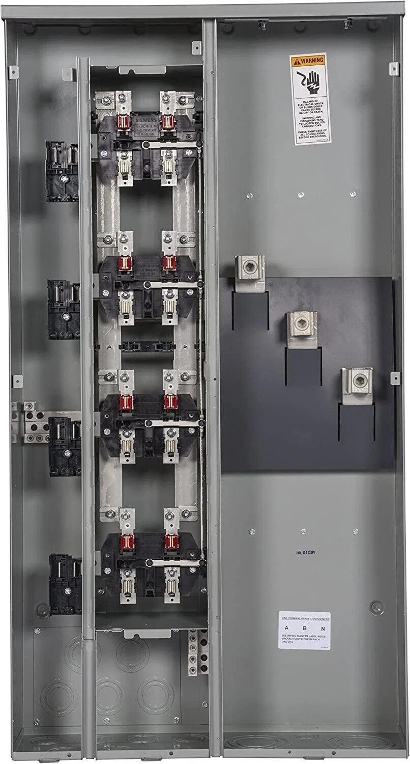 Siemens WEP4411 400A 1-Phase Meter Pack 4J Ring Multi-Position Meter Socket Panel