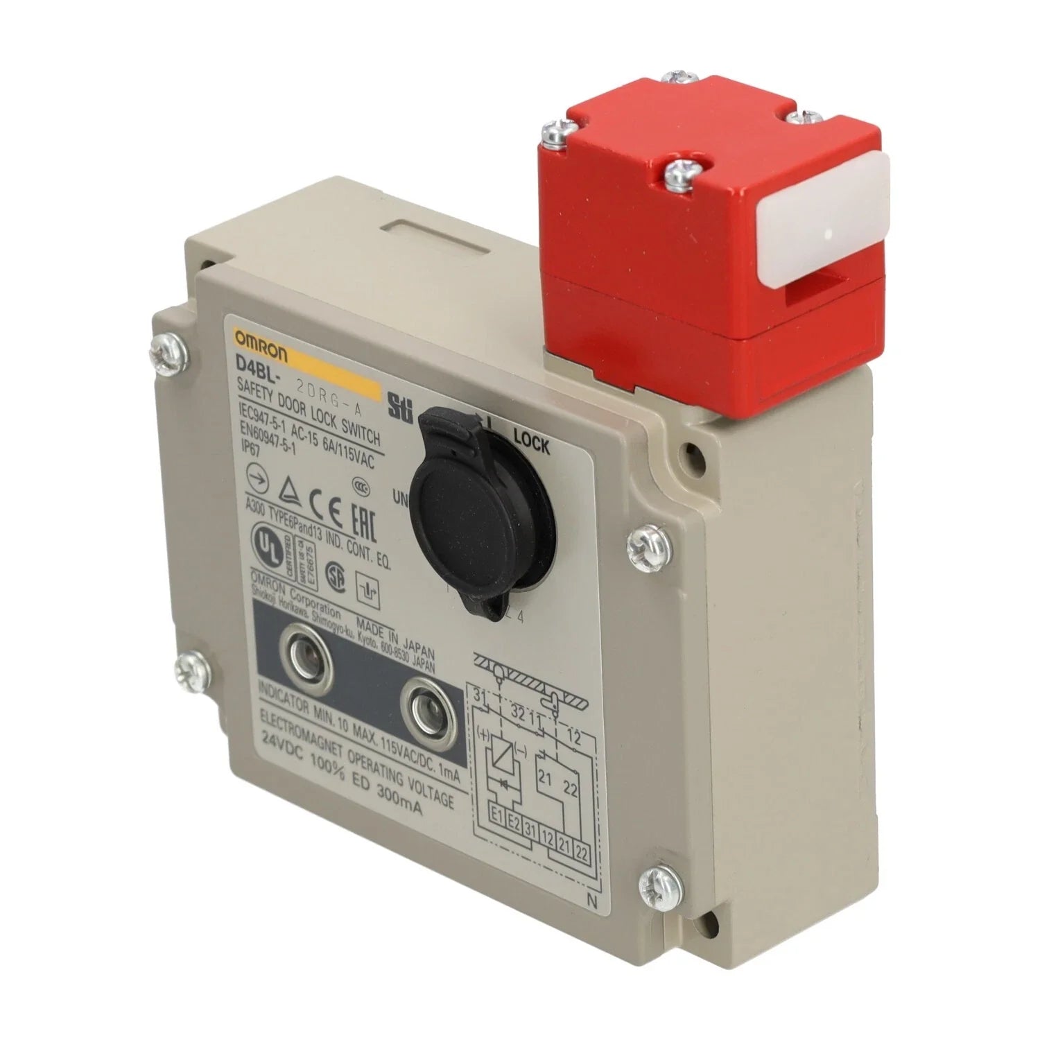 Omron D4BL-2DRG Safety Interlock Limit Switch Key Operated IP67