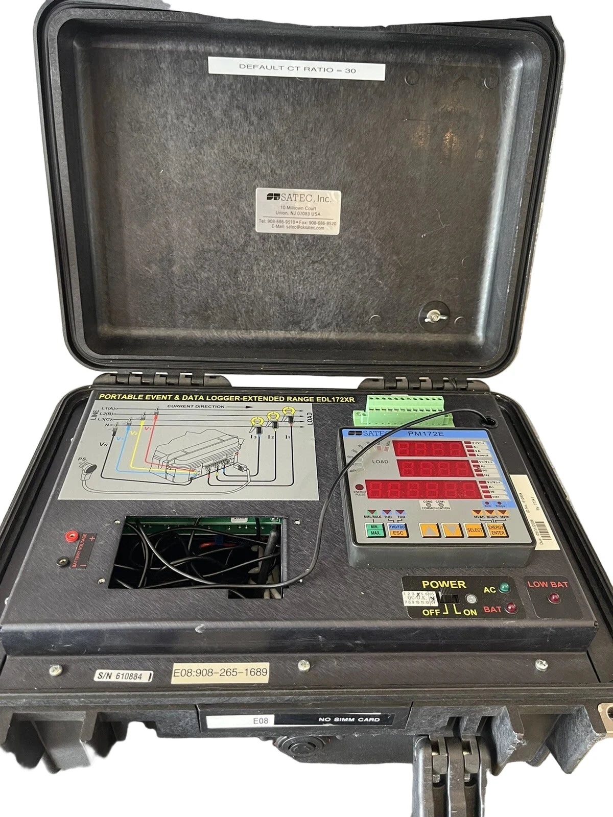 EDL172XR | Satec Extended Range Portable Event And Data Logger