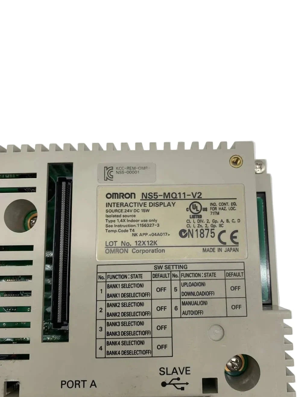 Omron NS5-MQ11-V2 HMI Operator Interface for Machine Control