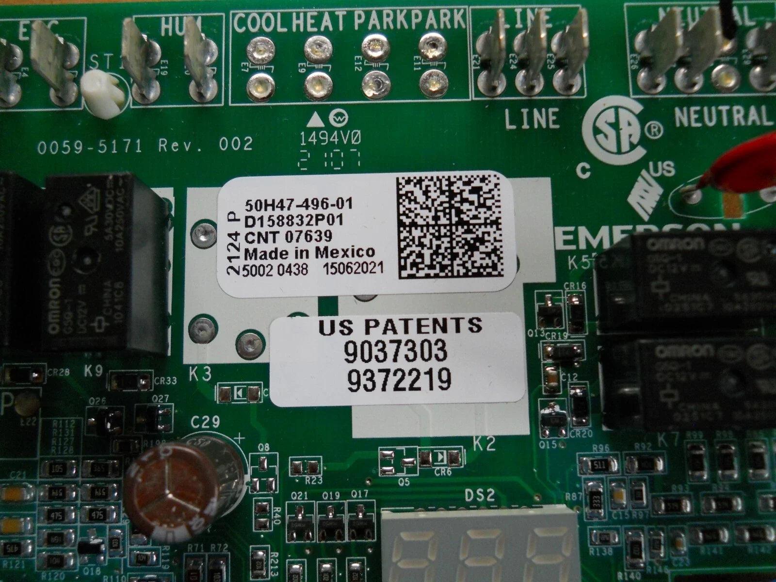 White-Rodgers 50H47-496-01 Integrated Furnace Control Board for Trane and American Standard Gas Furnaces