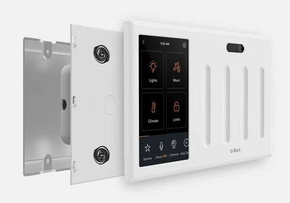 BHA120US-WH4 | Brilliant Smart Home 4-Switch Touchscreen Control Panel with Wi-Fi and Intercom