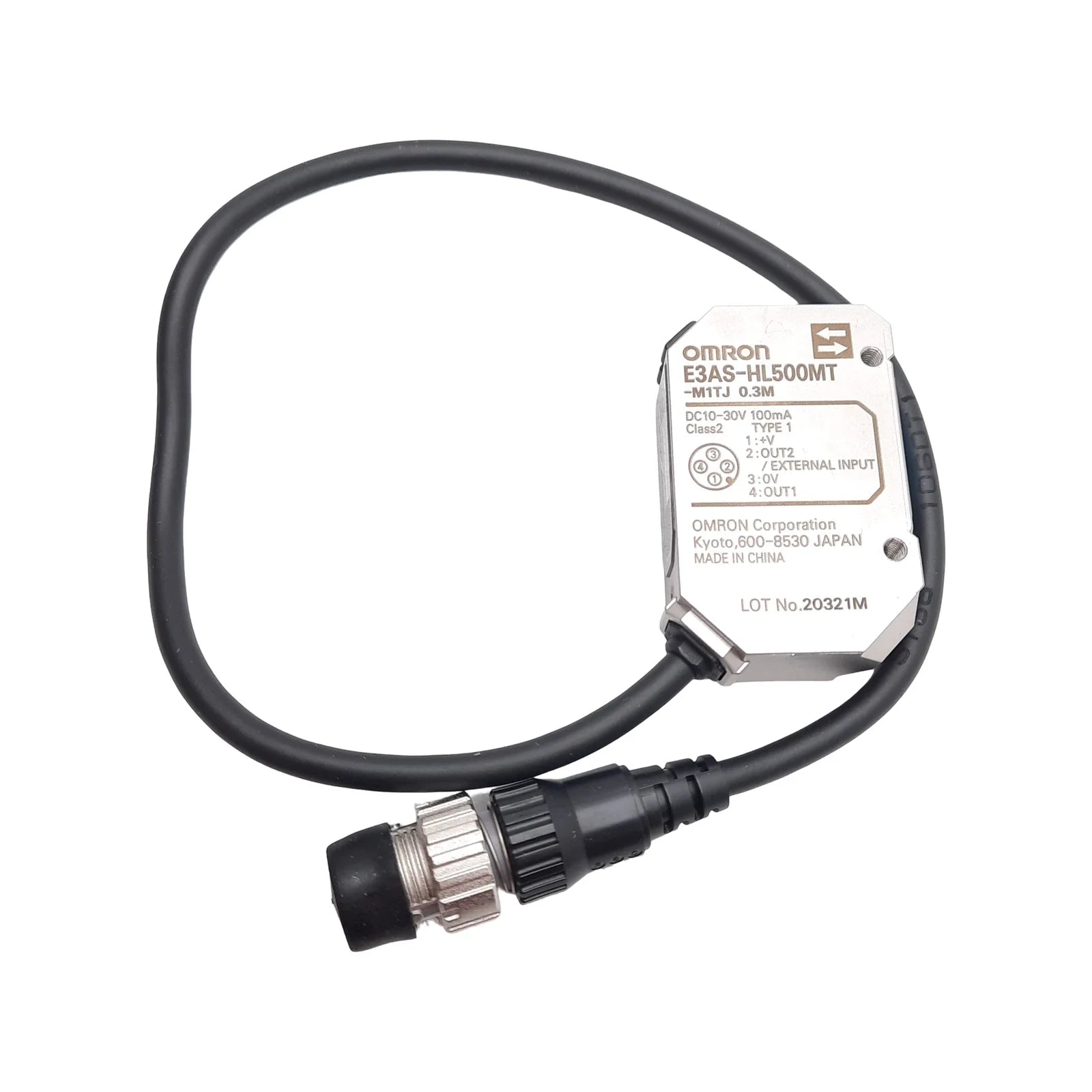 Omron E3AS-HL500MT-M1TJ Laser Photoelectric Sensor 500mm IO-Link PNP