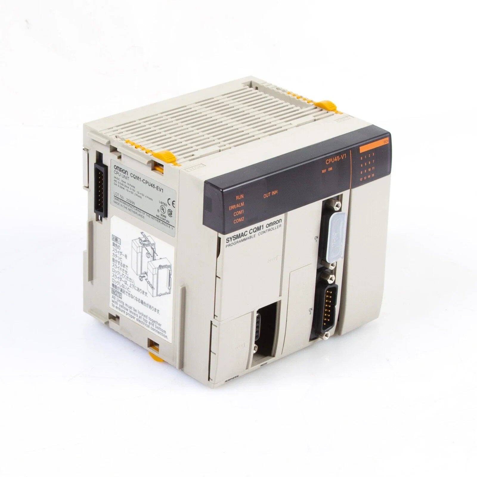 CQM1-CPU45-EV1 | Omron SYSMAC CQM1 PLC CPU Module With PA203 Power Supply 24VDC 16 Points
