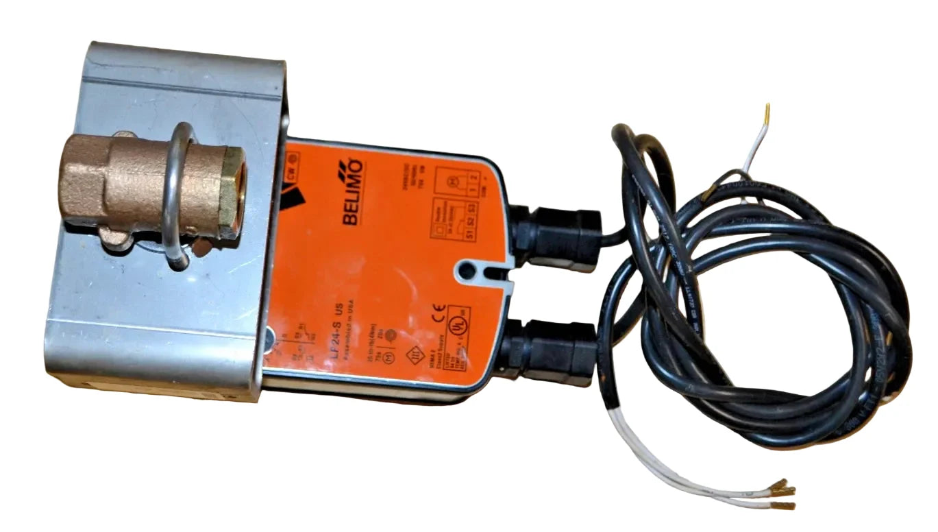 B2050VS-02+LF24-S US | Belimo 2 Way Ball Valve 0.5 Inch Cv 2 Spring Return 24VACDC On Off