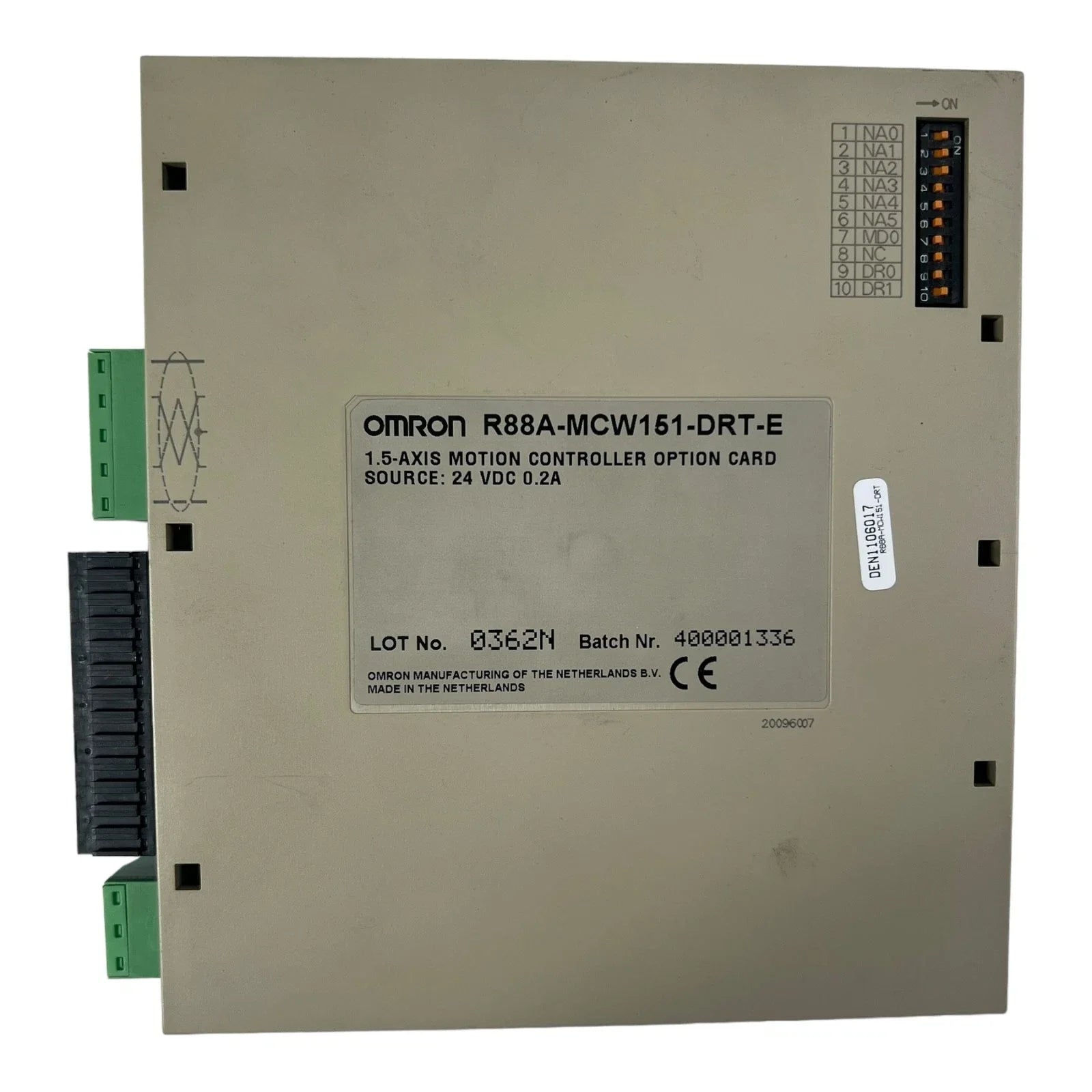 R88A-MCW151-DRT-E | Omron Advanced Motion Controller 1.5 Axis 24 VDC