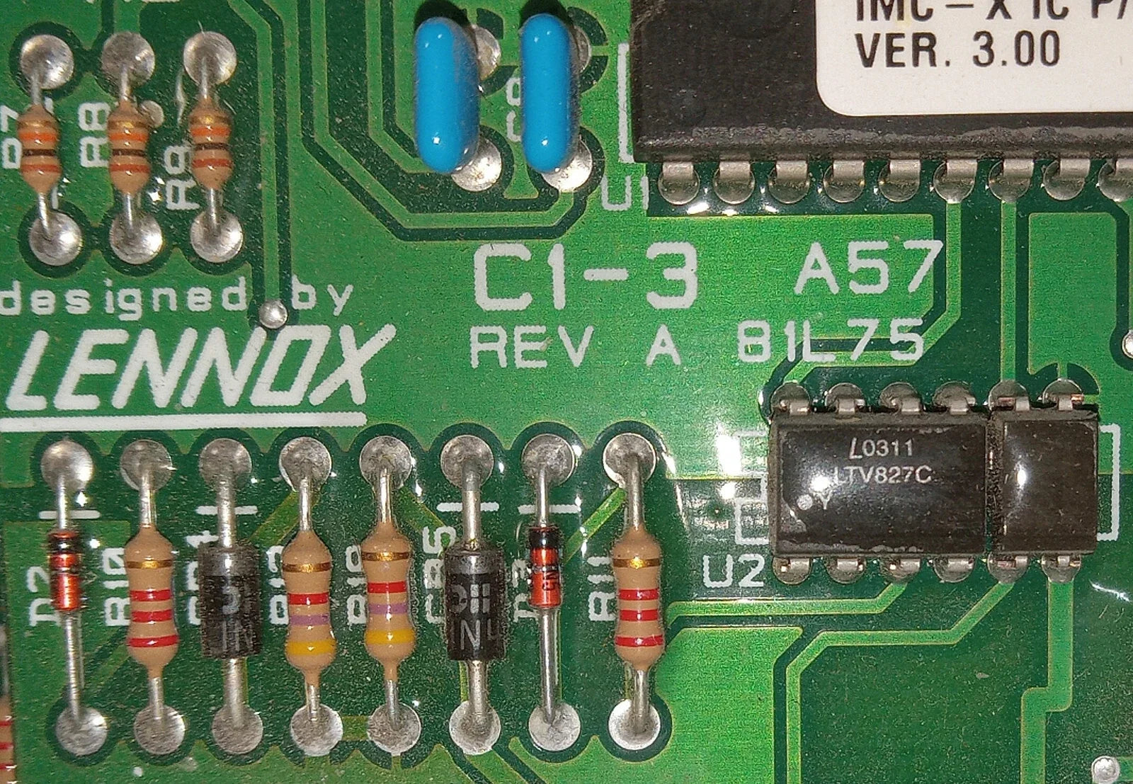 Lennox 34M52 Rooftop Control Board M1-6 Rev C for HVAC Units