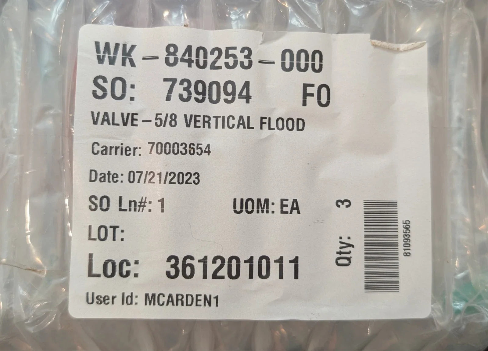 YORK WK-840253-000 Type I HPCO2 Cylinder Control Valve for 75 lb and 100 lb Carbon Dioxide Fire Suppression Cylinders