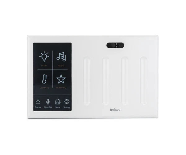 BHA120US-WH4 | Brilliant Smart Home 4-Switch Touchscreen Control Panel with Wi-Fi and Intercom