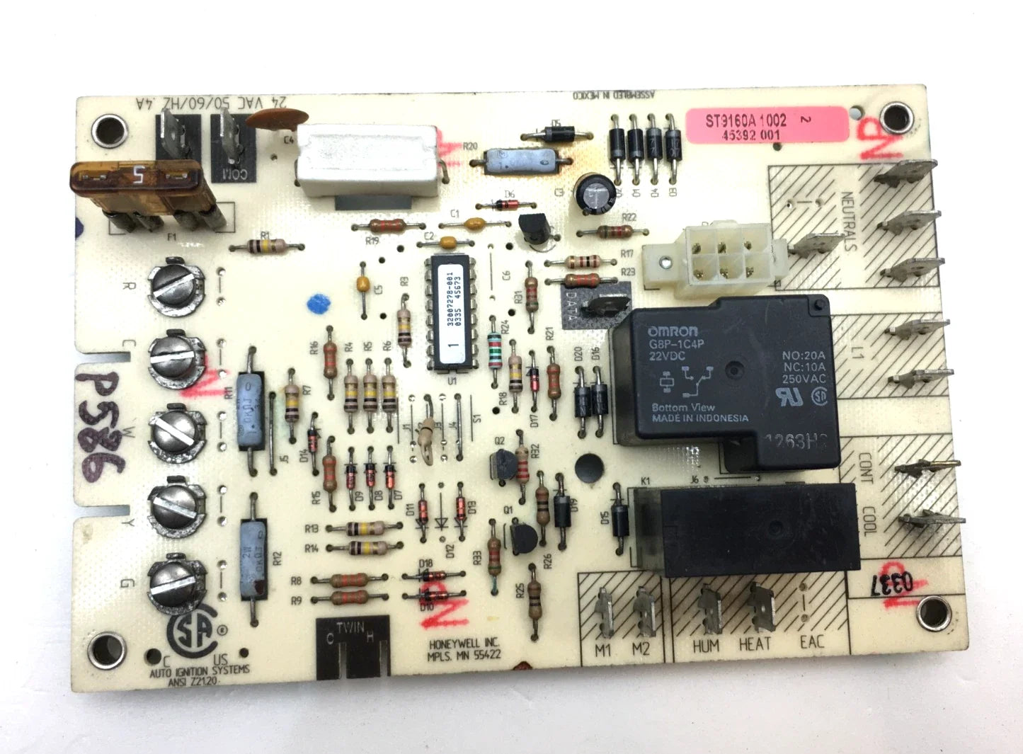 ST9160A1002 | Honeywell Universal Furnace Control Board
