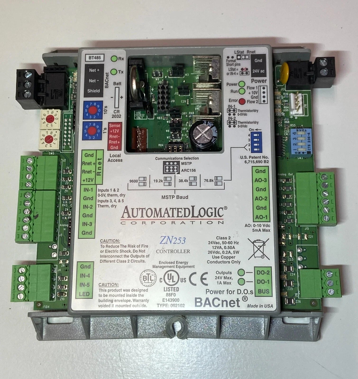 Automated Logic ZN253 BACnet Advanced Application Controller for Single-Zone HVAC Control