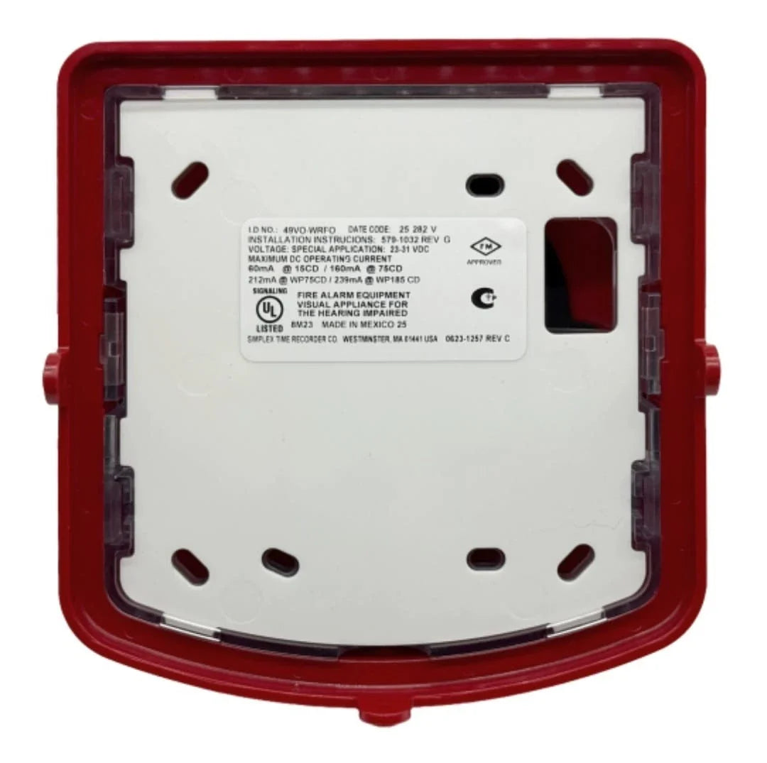 Simplex 49VO-WRFO Weatherproof Wall-Mount Fire Alarm Strobe