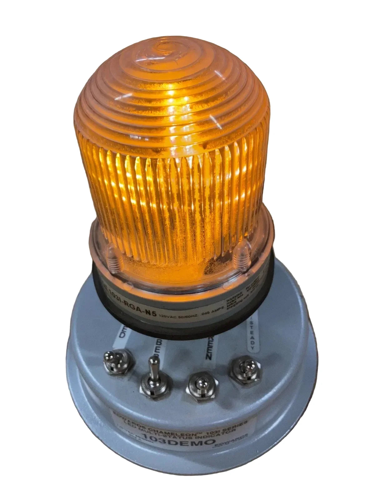 Edwards Signaling 103I-RGA-N5 Multi-Color LED Beacon 120 VAC NEMA 4X Industrial Status Indicator