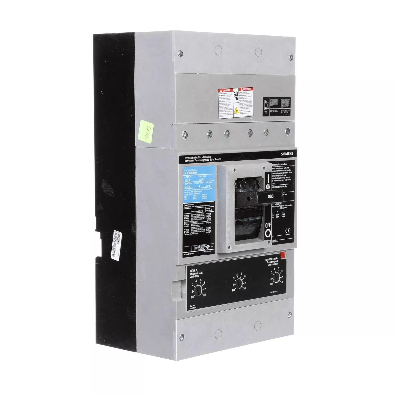 MXD63B800 | Siemens Molded Case Circuit Breaker