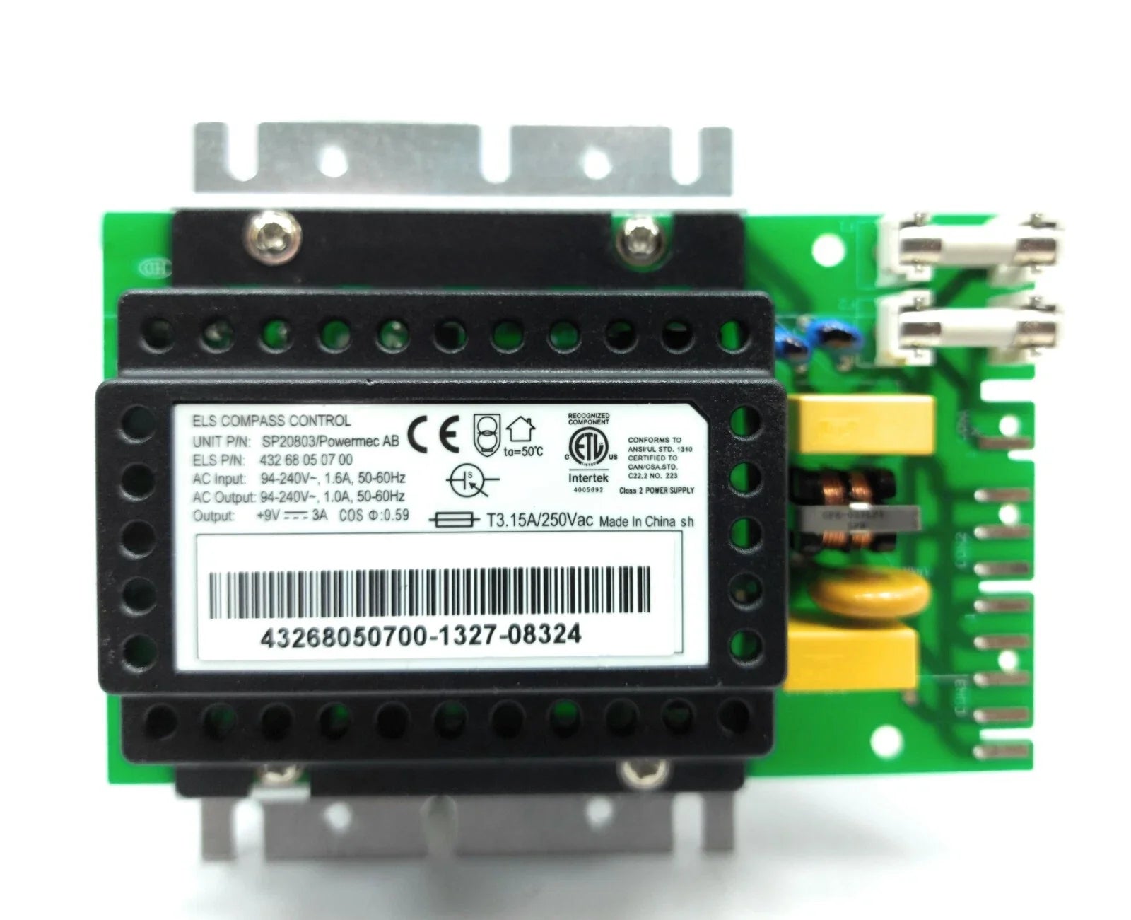 ELS Compass Control SP20803 Powermec AB Industrial Control Unit with 9V DC Class 2 Power Supply