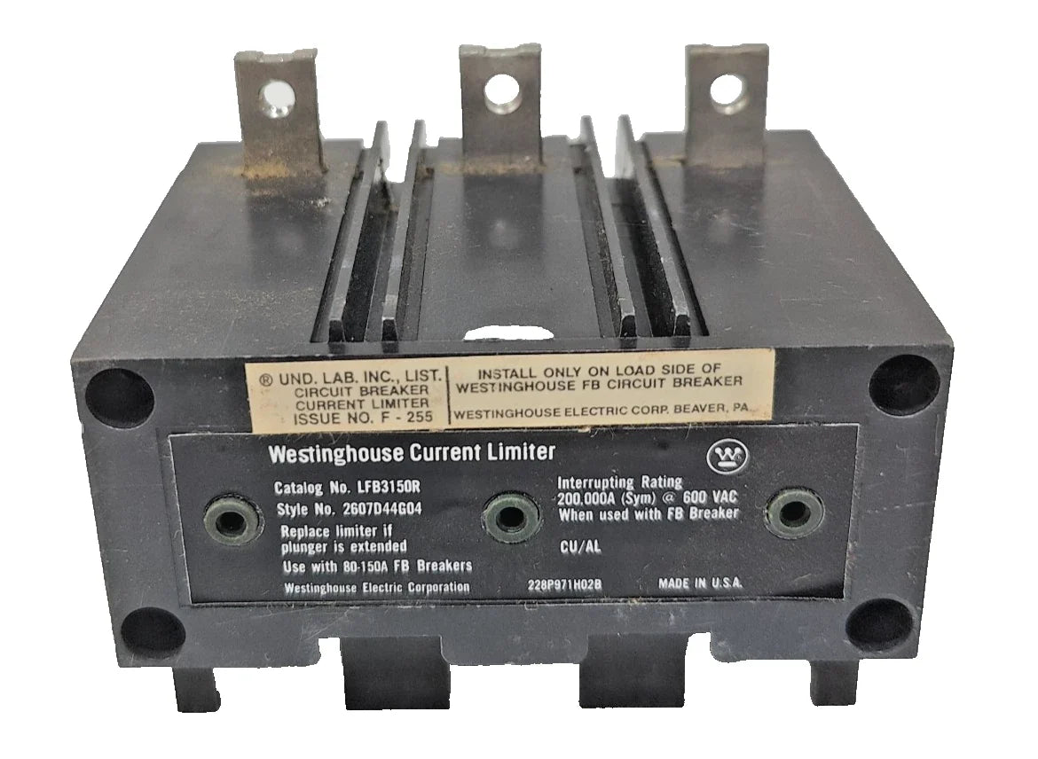 Westinghouse LFB3150R 3-Pole 600VAC Current Limiter for FB Breakers